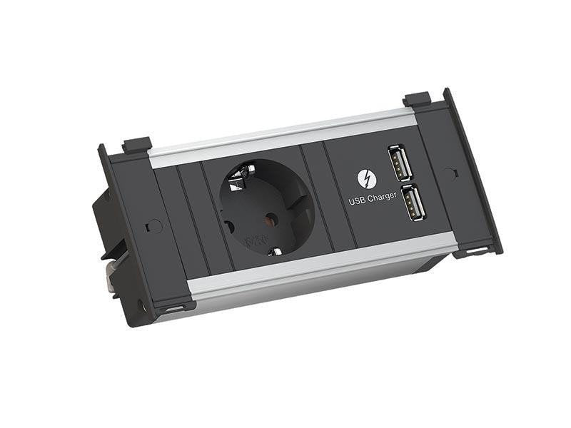 Bachmann Kapsa Xs 1xcee7/3 2xusb Charger, 0,2m Gst18