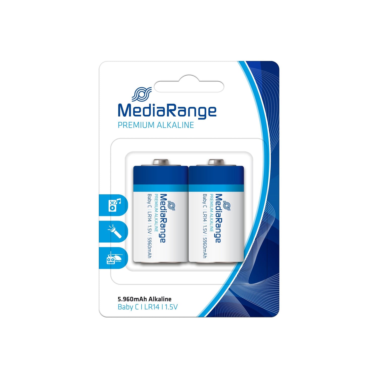 Mediarange Premium Alkaline Battery Baby C Pack De 2