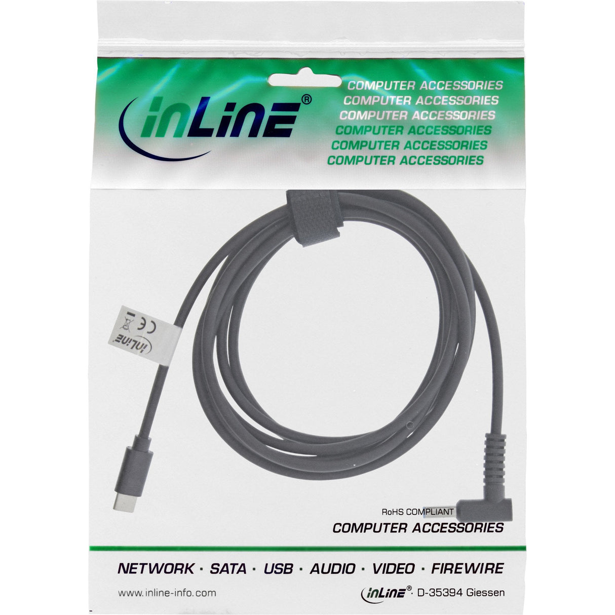 Cable De Carga Inline Usb Type-C A Portátil Hp (Redondo/Pequeño), 2 M