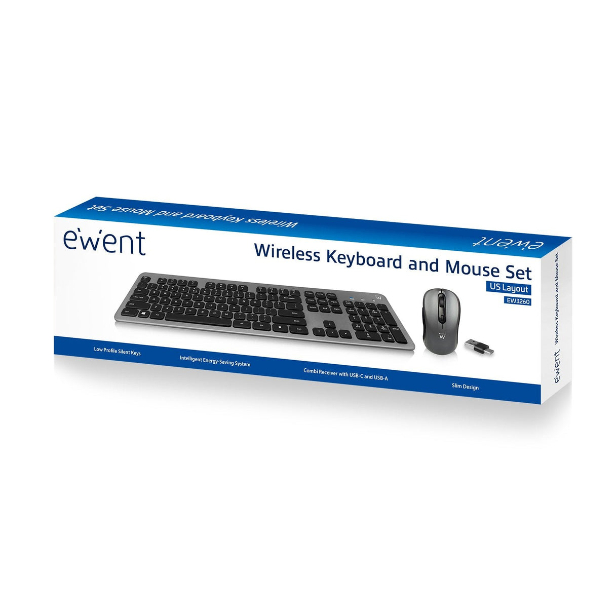 EAN 8052101431841 - Ewent EW3272 teclado Ratón incluido Universal RF inalámbrico QWERTY Español Negro imagen 4
