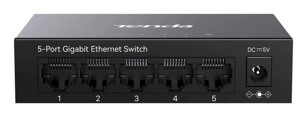 EAN 6932849436853 - Tenda TEG1005M switch No administrado L2 Gigabit Ethernet (10/100/1000) Negro imagen 3
