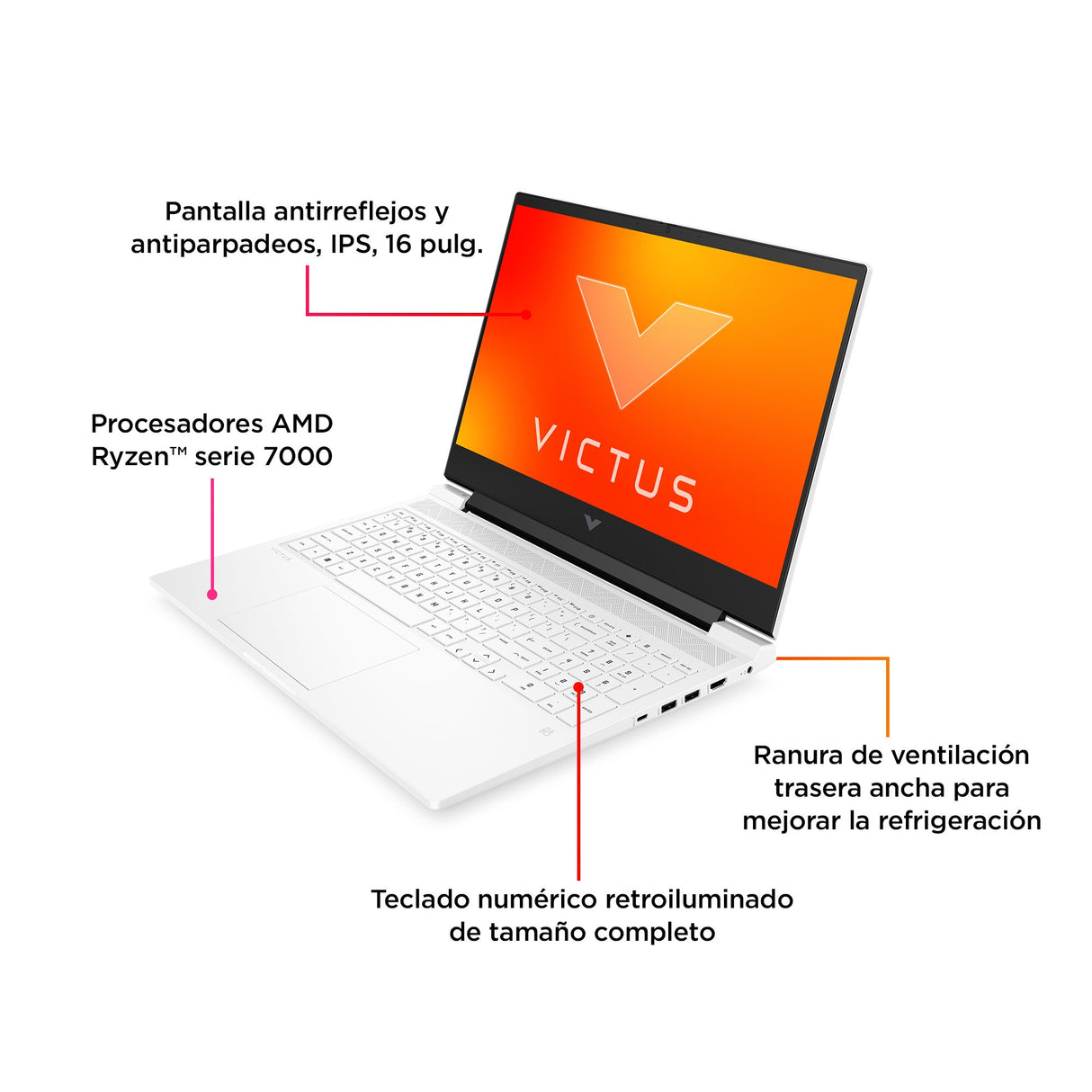 EAN 0197497382440 - HP Victus Gaming Victus 16-s0006ns AMD Ryzen™ 7 7840HS Portátil 40,9 cm (16.1") Full HD 16 GB DDR5-SDRAM imagen 4