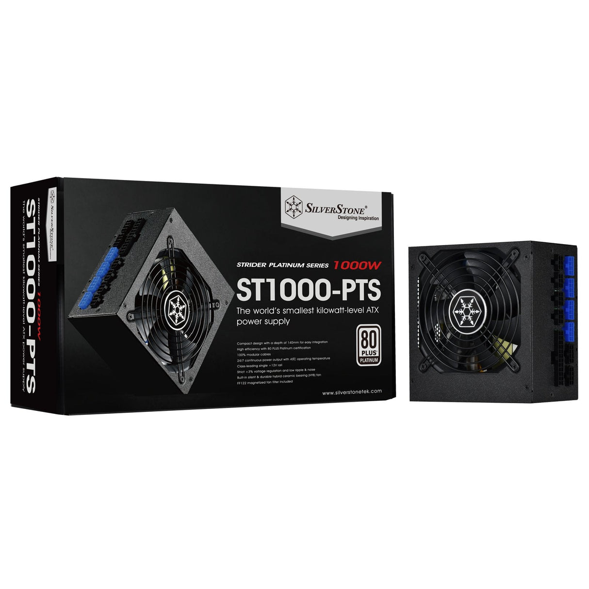 EAN 4710007226575 - Silverstone SST-ST1000-PTS unidad de fuente de alimentación 1000 W 20-pin ATX ATX Negro imagen 5