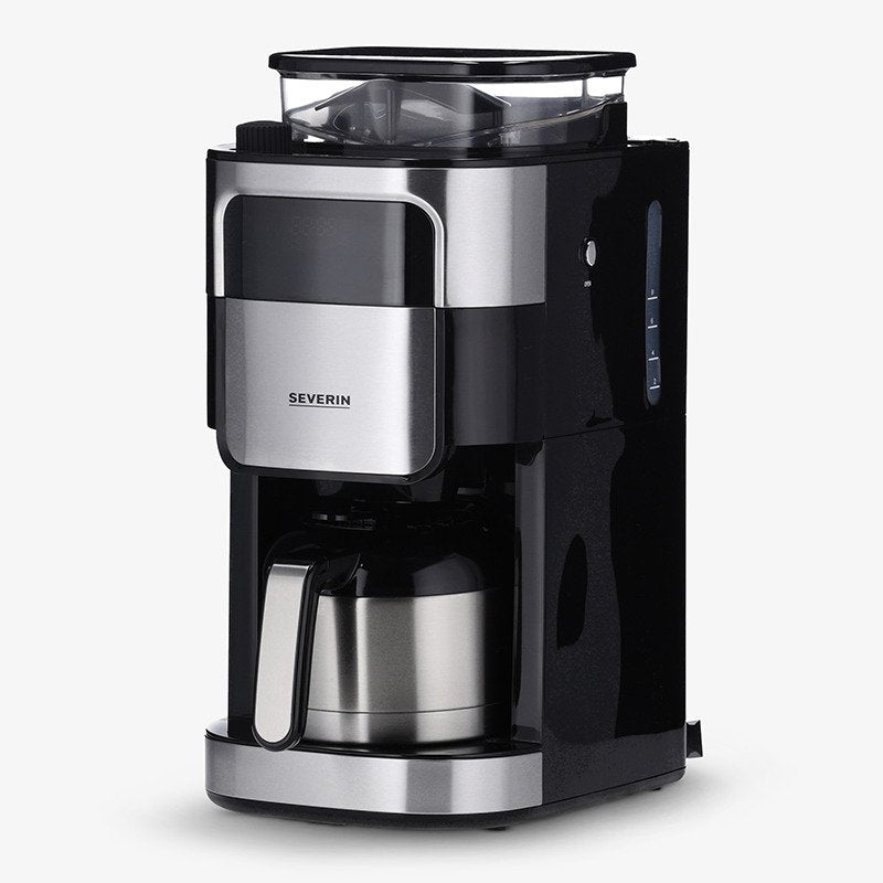 Cafetera Severin Ka 4814 Combinada Molinillo Integrado, 1000 W, Negro, Acero Inoxidable