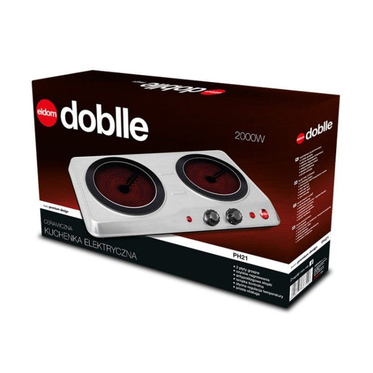 EAN 5908277383558 - ELDOM PH21 hobs Blanco Encimera 24.5 cm Cerámico 2 zona(s) imagen 7