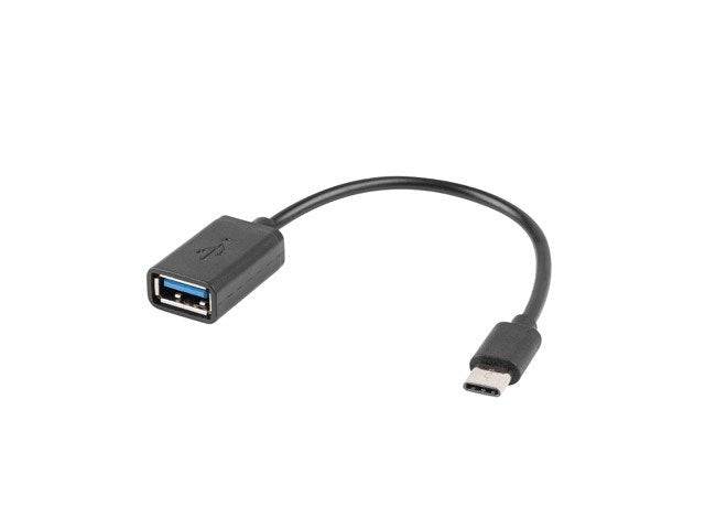 Lanberg Adaptador Usb-C M Usb-A F 2.0 0.15m Otg Negro