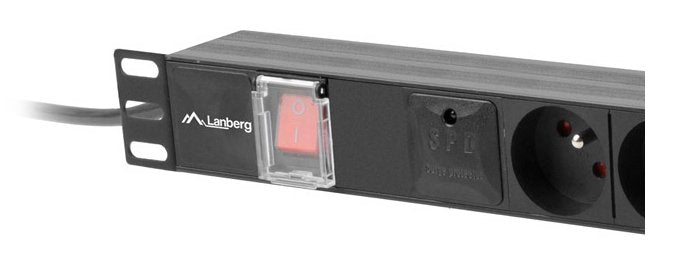 EAN 5901969441765 - Lanberg PDU-05E-0200-IEC-BK unidad de distribución de energía (PDU) 5 salidas AC 1U Negro imagen 7