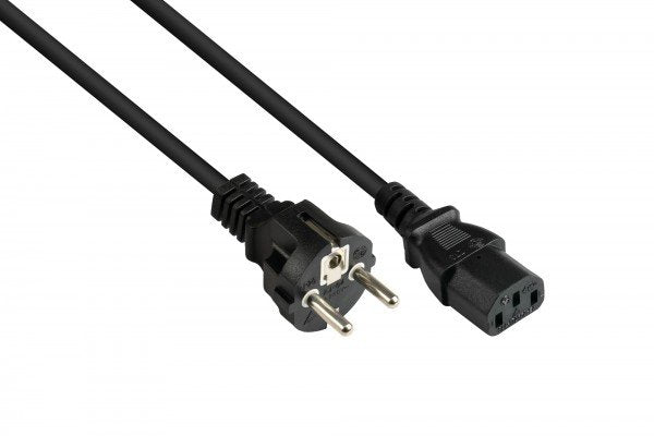 Good Connections Contacto De Protección Conector Macho An C13 Negro. 3m