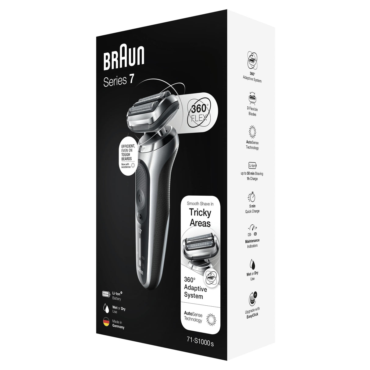 EAN 4210201433705 - Braun Series 7 71-S1000s Máquina de afeitar de láminas Plata imagen 6