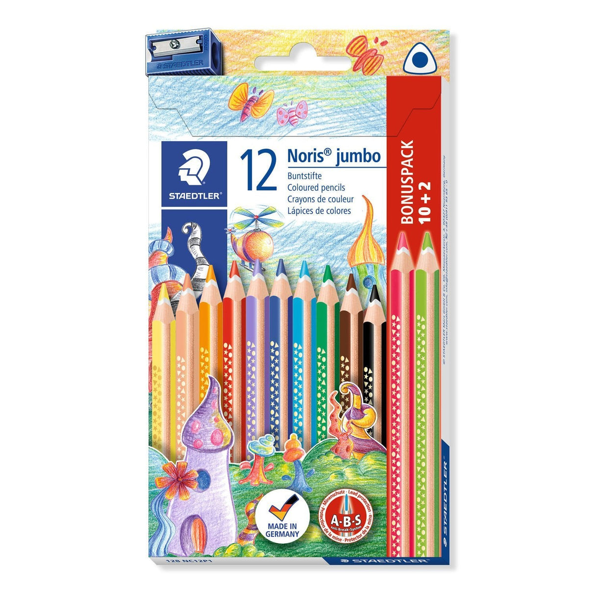 Lápiz De Color Staedtler Noris Jumbo 10+2