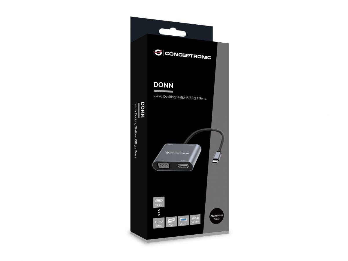 EAN 4015867229170 - Conceptronic DONN16G Alámbrico USB 3.2 Gen 1 (3.1 Gen 1) Type-C Gris imagen 6