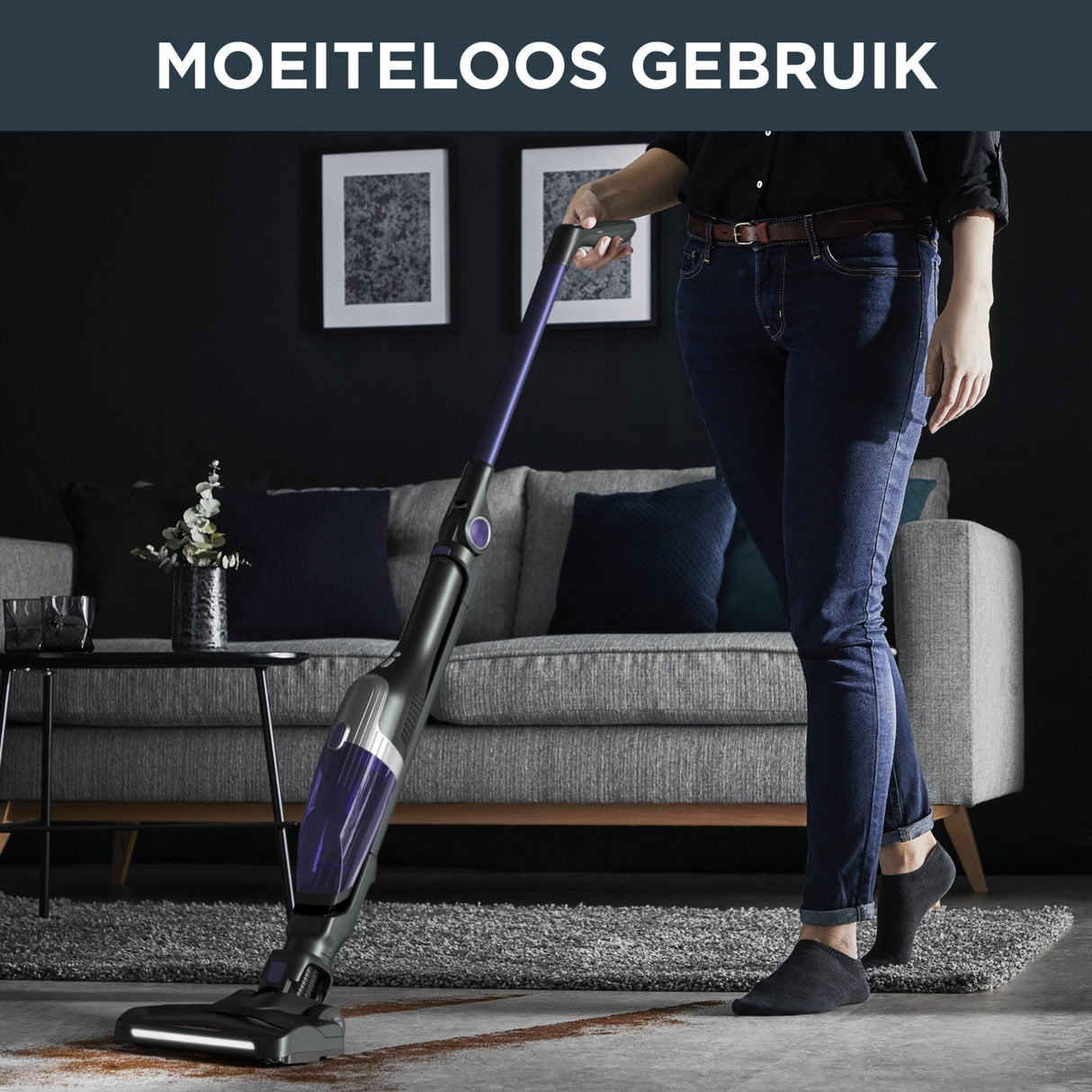 Aspirador Rowenta Xtrem Compact 2-En-1 Rh1238 Negro/Morado