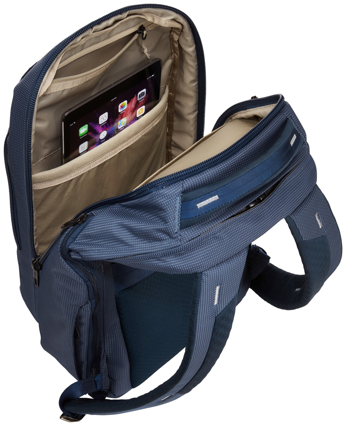 Mochila Thule Crossover 2 Dress Blue 30l Compartimento Acolchado Para Portátiles Hasta 15.6'/39.6cm Bolsillo Con Bloqueo Rfid Nailon