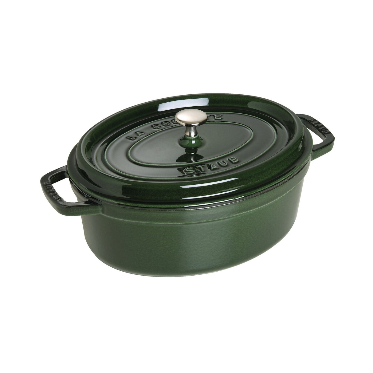 Staub La Cocotte 33cm Oval, Basil Green, Cast Iron