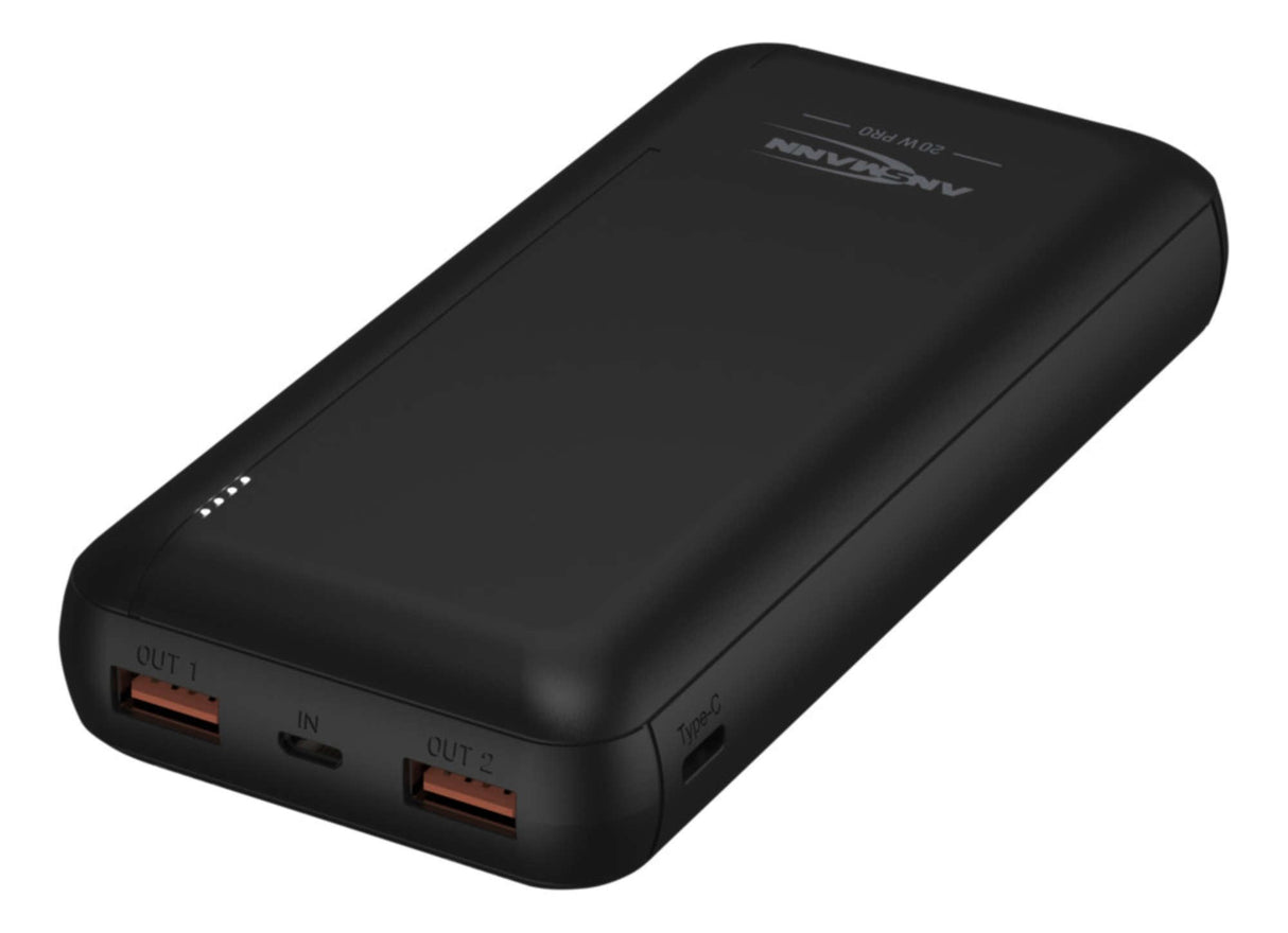 Bateria Ansmann Powerbank 20000 Mah 20w 2 Usb-A Ports, Usb-C Port