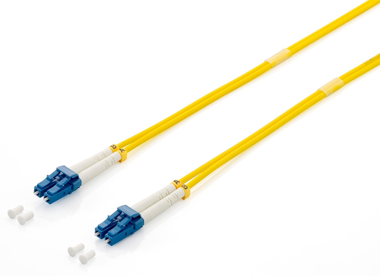 Equip Lwl Cable Fibra Optica Lc->Lc 10.00m Singlemode Duplex Os2 Amarillo
