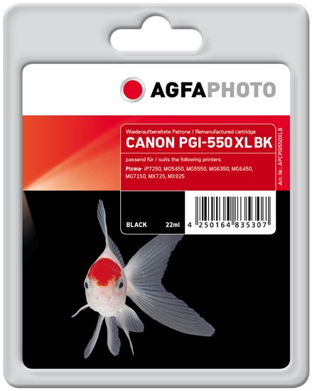 EAN 4250164835307 - AgfaPhoto APCPGI550XLB cartucho de tinta 1 pieza(s) Negro imagen 1