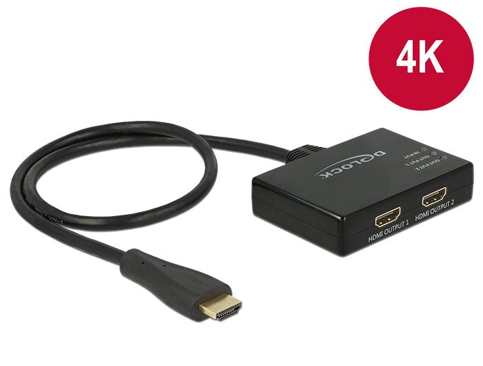 Delock Divisor Hdmi Uhd 1 X Entrada Hdmi 2 X Salida Hdmi 4k