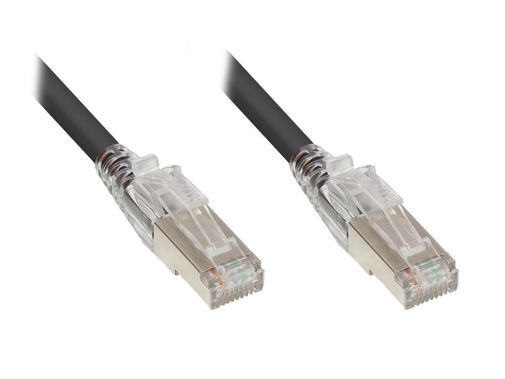 Rns® Cable De Red Mit Rastnasenschutz Und Verriegelung, Cat. 6a, S Ftp, Pimf, Halogenfrei (Lszh), 500mhz, Schwarz, 0,5m, Good Connections®