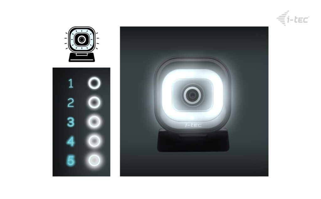 Webcam I-Tec Solomon 700 Stream 4k With Ring Light