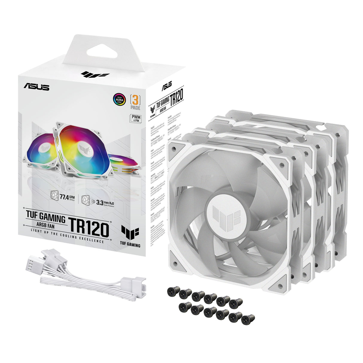 EAN 4711387297513 - ASUS TUF GAMING TR120 ARGB 3IN1 White Carcasa del ordenador Refrigerador de aire 12 cm Blanco imagen 11