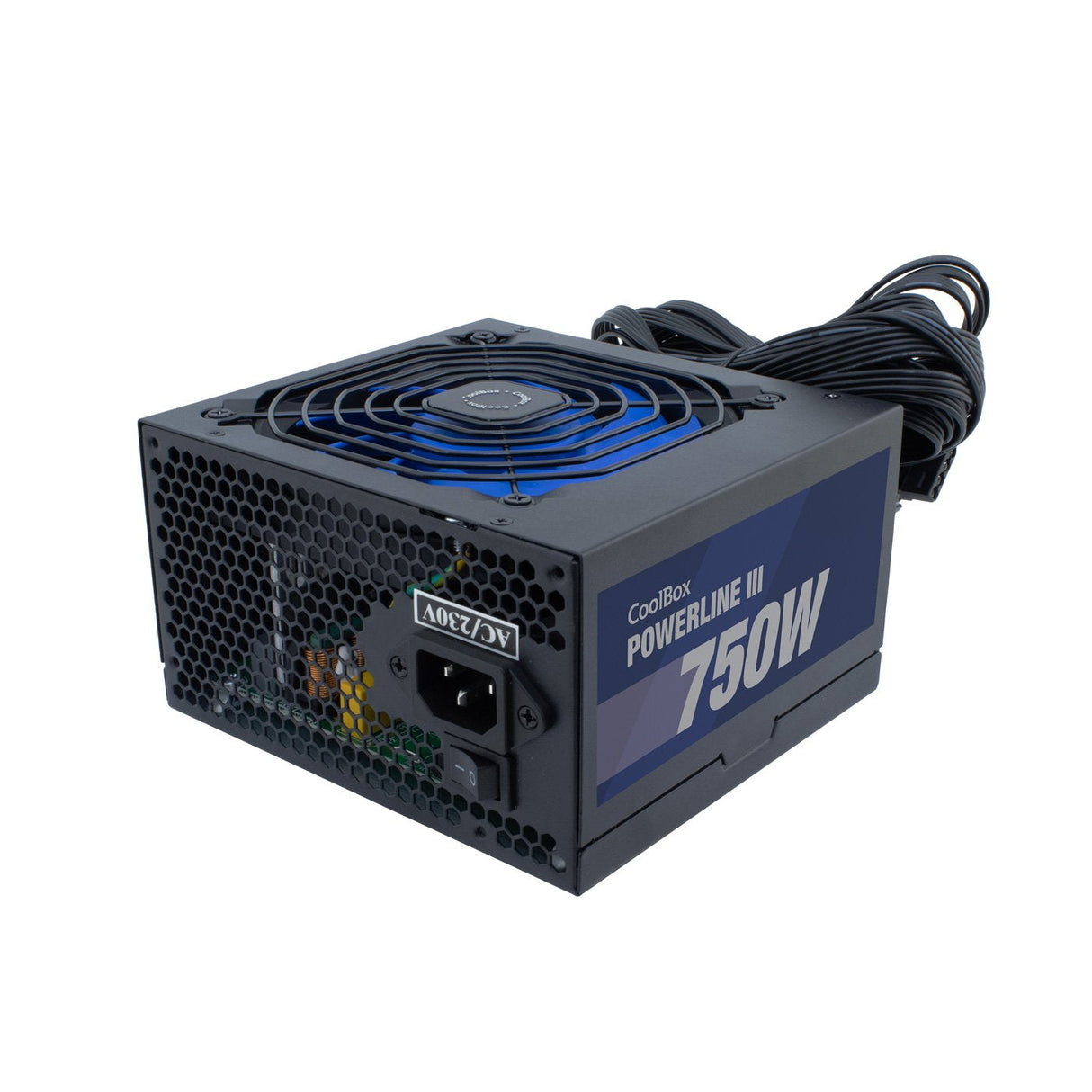 EAN 8436556143021 - CoolBox Powerline III 750 unidad de fuente de alimentación 750 W 20+4 pin ATX ATX Negro imagen 1
