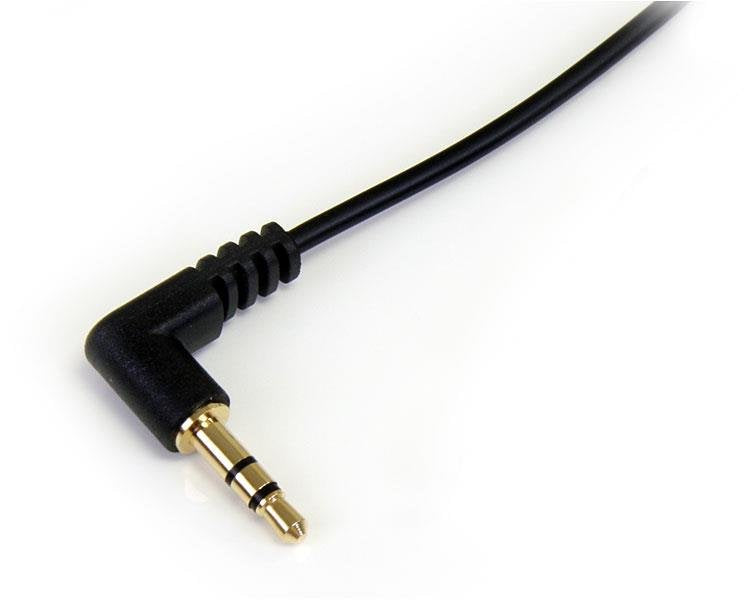 Startech Cable De Audio Estereo Minijack M/M 3,5mm Acodado 30cm