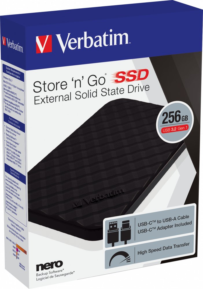 Disco Externo Ssd Verbatim Store N Go 256gb Portable Usb 3.2