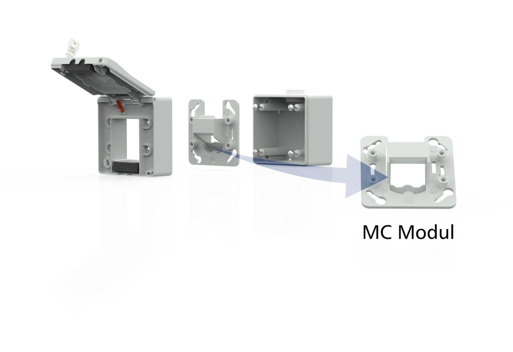 Metz Connect Ip44 Sg Ap-Gehäuse Modul Unbepiezam Gris
