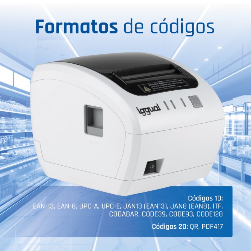 EAN 8435364320259 - iggual TP EASY 80W 203 x 203 DPI Alámbrico Térmico Impresora de recibos imagen 4