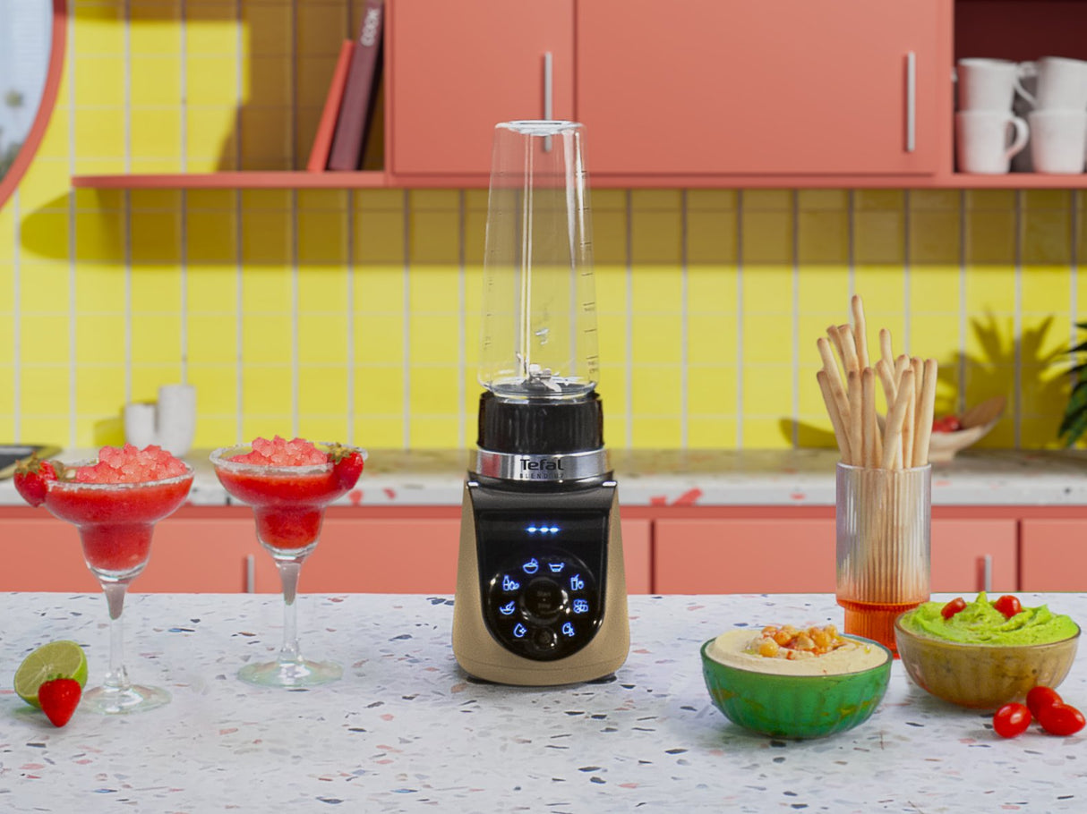 Tefal Blend Up Bl190af0 Licuadora 0,85 L Batidora De Vaso 1000 W Beige, Negro, Transparente