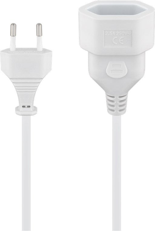Cable Extension Cee7/16 M A C7/16 H 2,00m Blanco