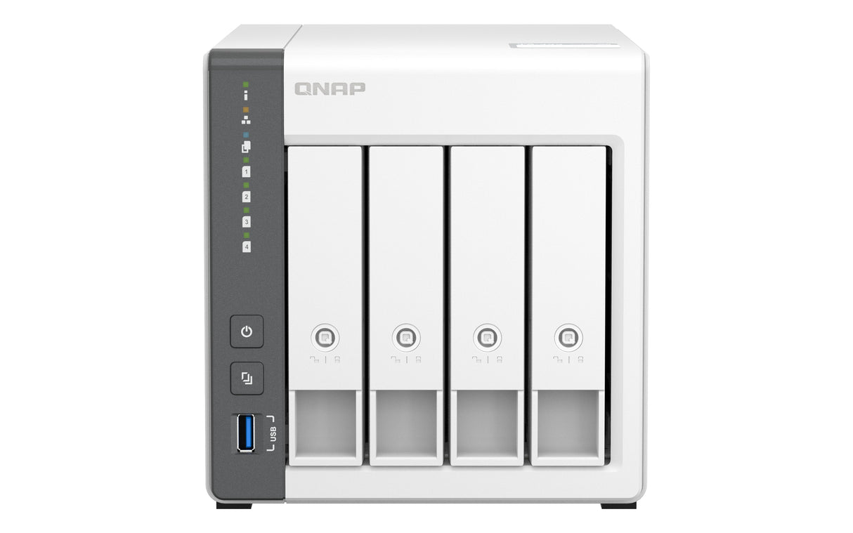 EAN 4711103080993 - QNAP TS-433 NAS Torre ARM Cortex-A55 4 GB 0 TB QNAP QTS Blanco imagen 1