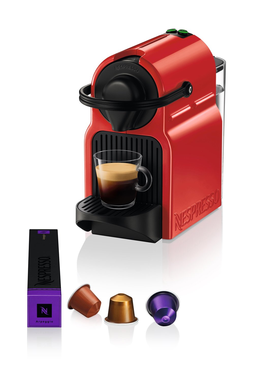 Cafetera De Cápsulas Krups Inissia Xn1005 Ruby Red 0,7 L