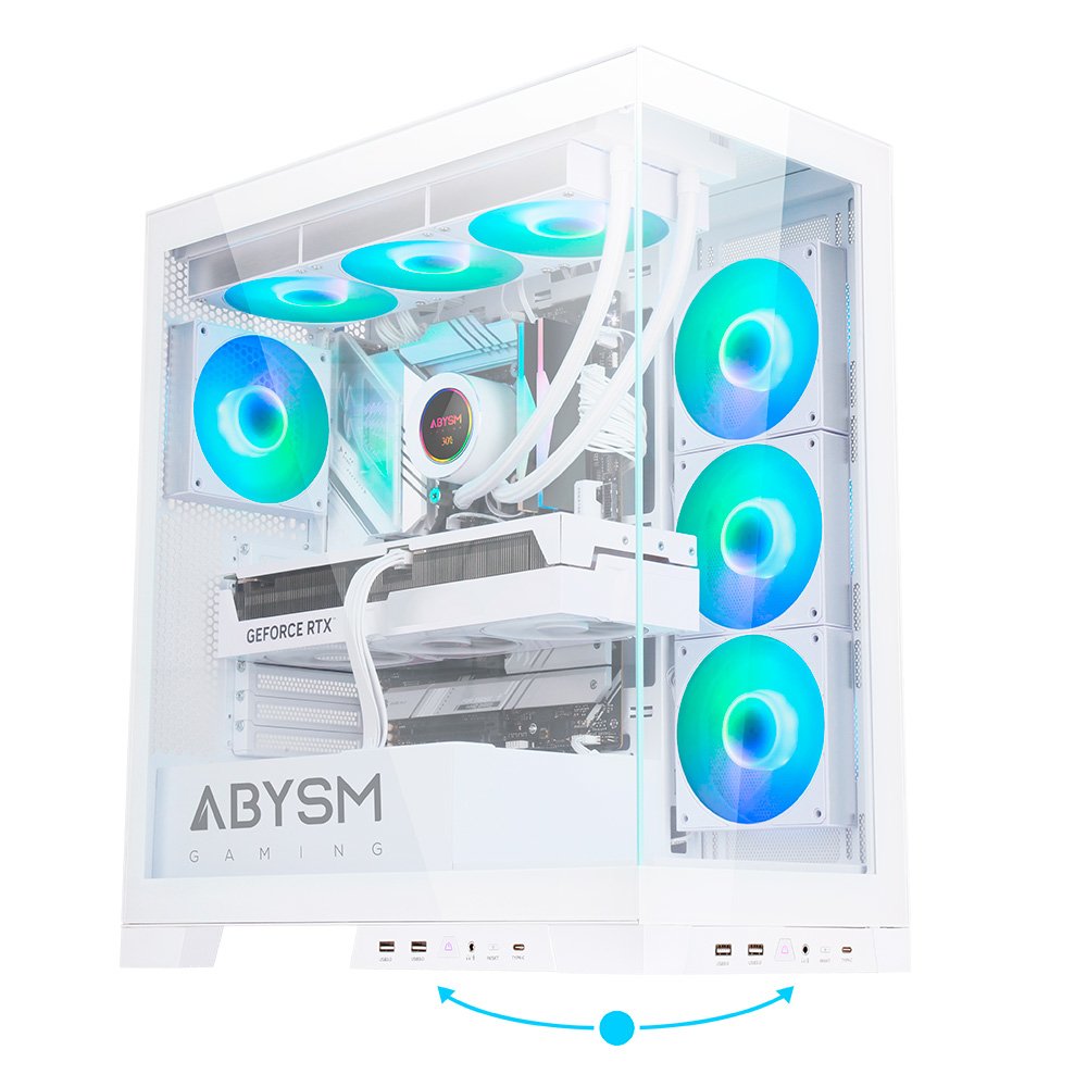 EAN 6974560223275 - ABYSM Danube Sava H500 White Escritorio Transparente, Blanco imagen 6