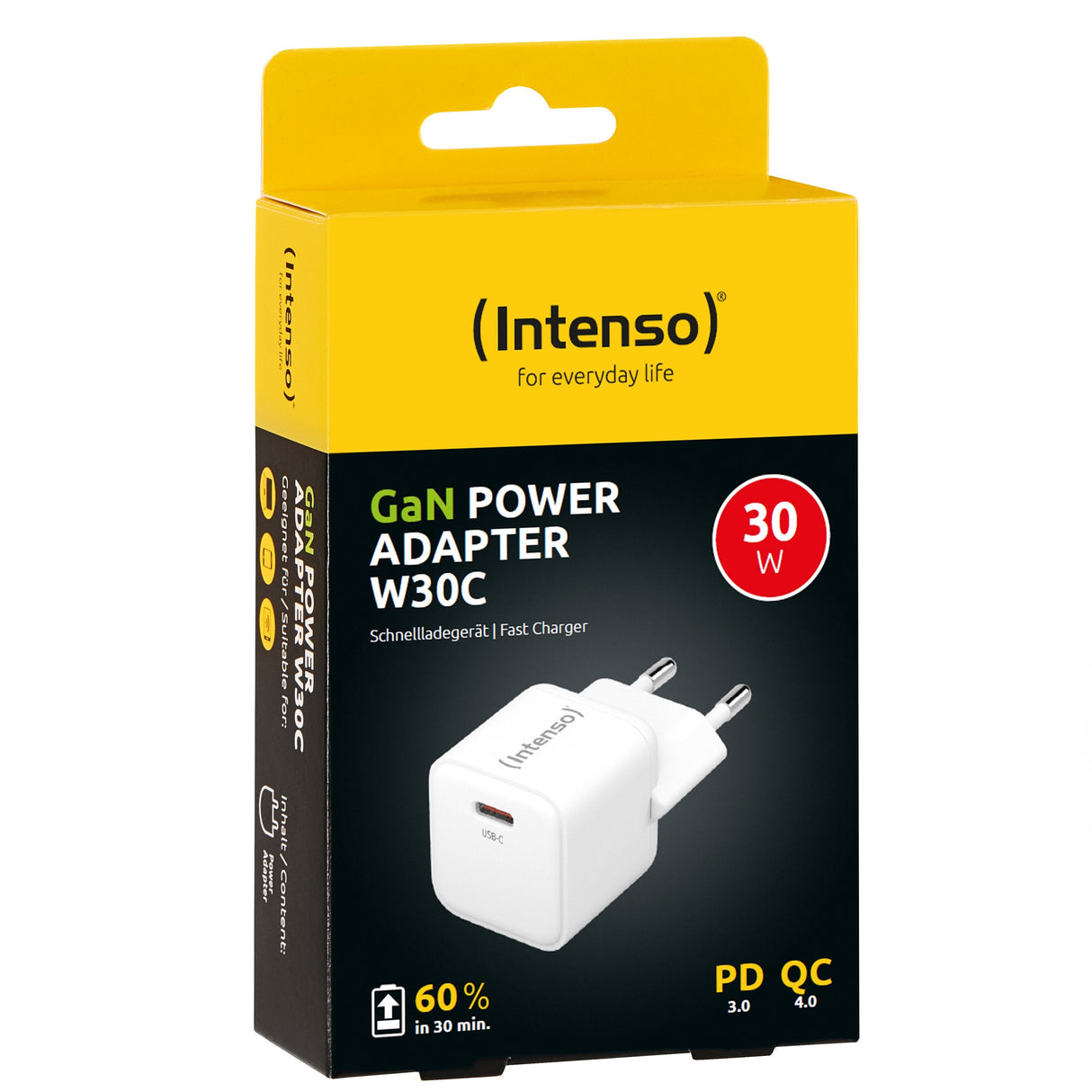 Cargador De Alimentación Intenso W30c Gan Blanco 1x Usb-C 30w