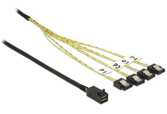 EAN 4043619833931 - DeLOCK 83393 cable Serial Attached SCSI (SAS) 1 m Negro, Plata imagen 1
