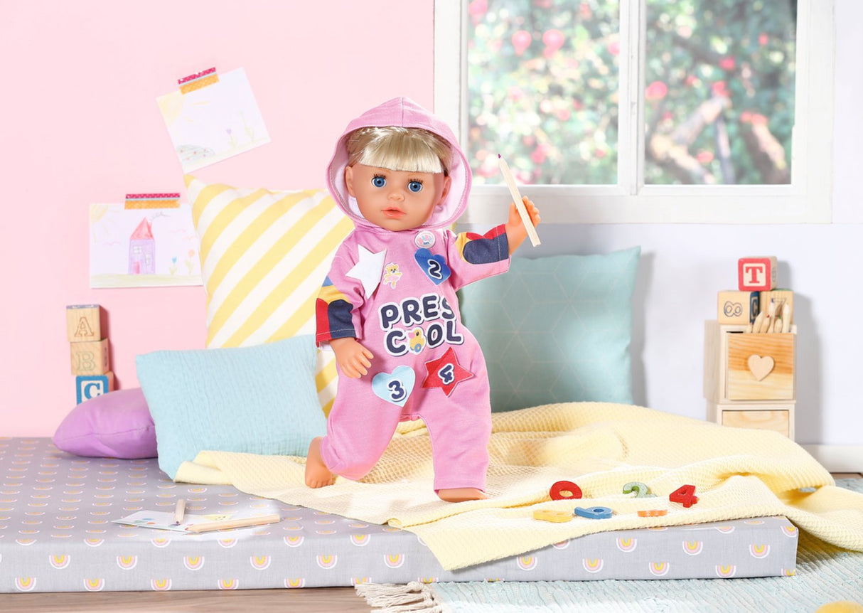 Pelele De Muñeca Baby Born Kindergarten Romper+Badges