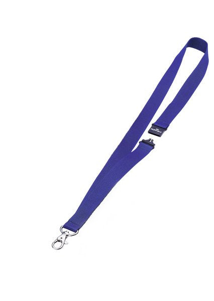 Durable Cinta Textil Con Mosqueton Para Identificador - Cierre De Seguridad - Color Azul