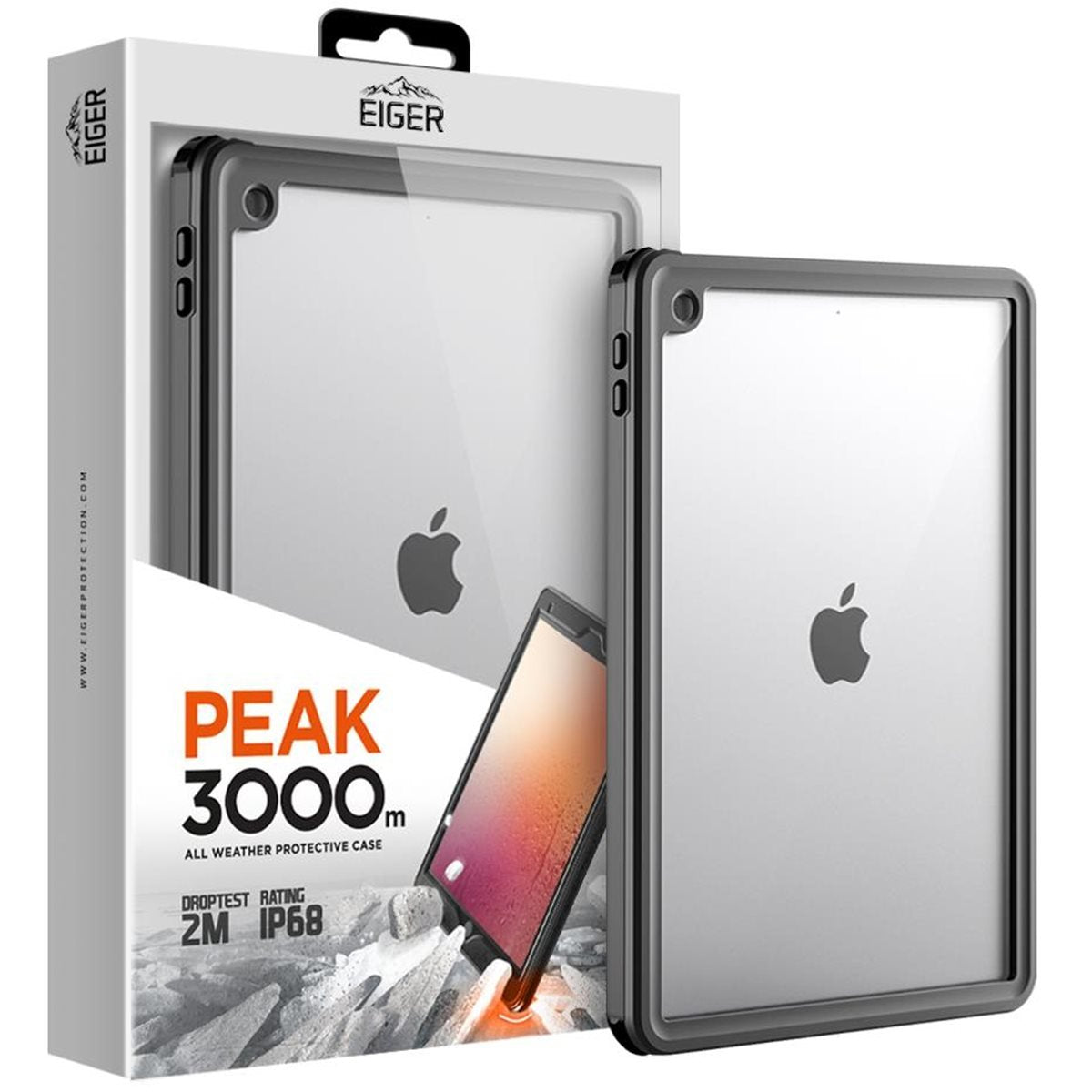 Funda 360 Avant / Trasera Etanche Ip68 Et Reforzada *Drop Test 2m* Para Apple Ipad 10.2 (2019 - 2023) - Eiger® **