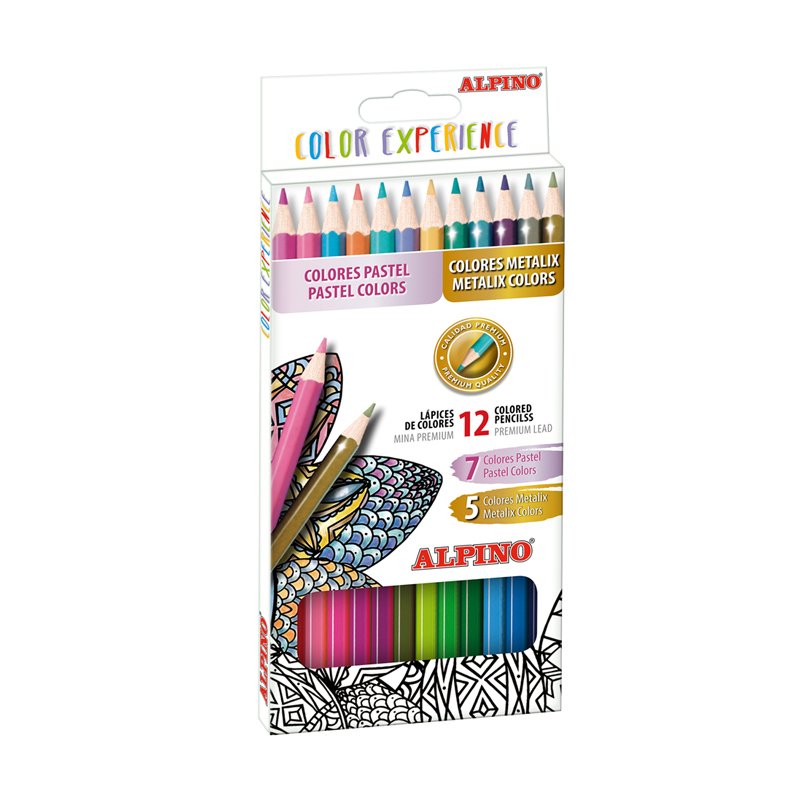 EAN 8413240603535 - Alpino AL000246 lápiz de color Metálico, Pastel 12 pieza(s) imagen 1
