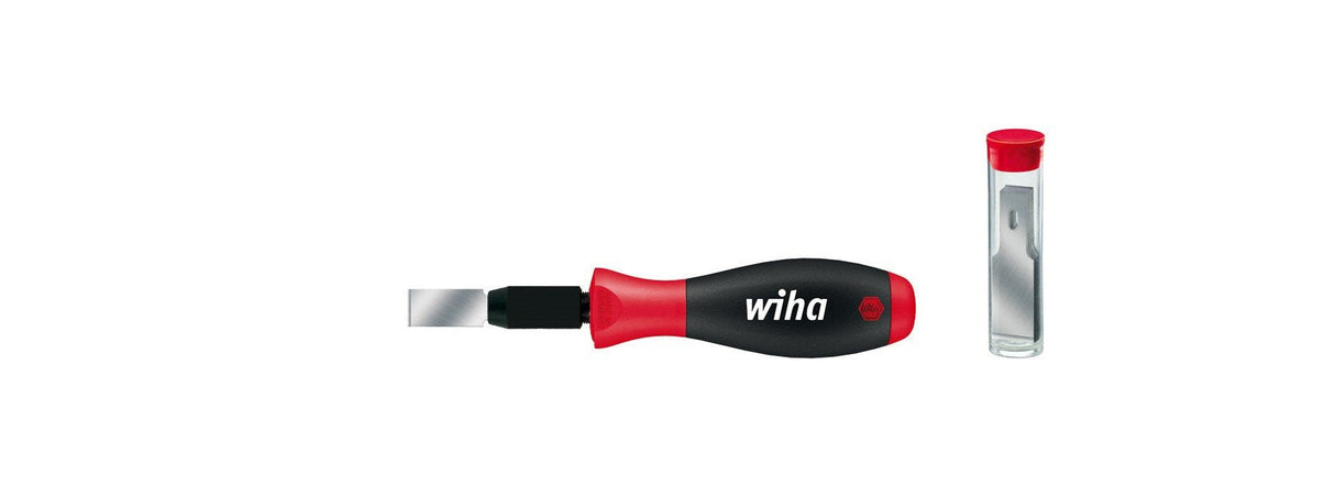Juego De Raspadores Universales Wiha Softfinish Negro/Rojo, Incluye 10 Cuchillas De Repuesto 26920