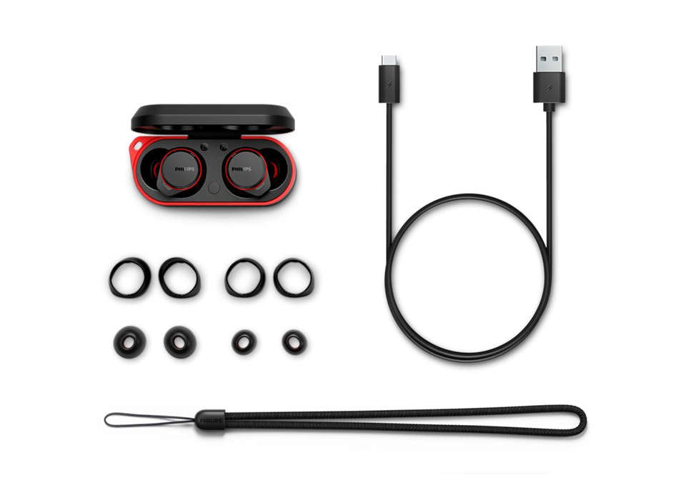 Philips Taa7507bk/00 Auriculares Inalámbrico Bluetooth Negro, Rojo