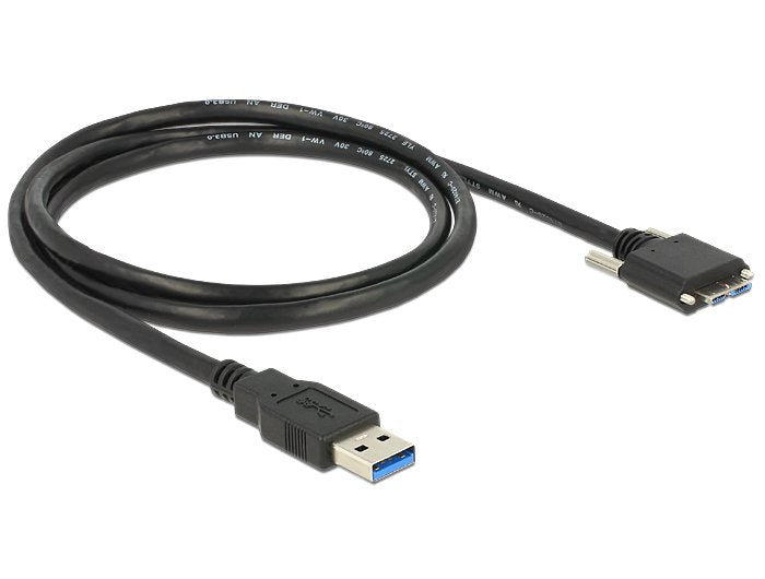 Delock Cable Usb 3.0 Typ A Macho > Usb 3.0 Micro-B Macho Con Tornillos 1m