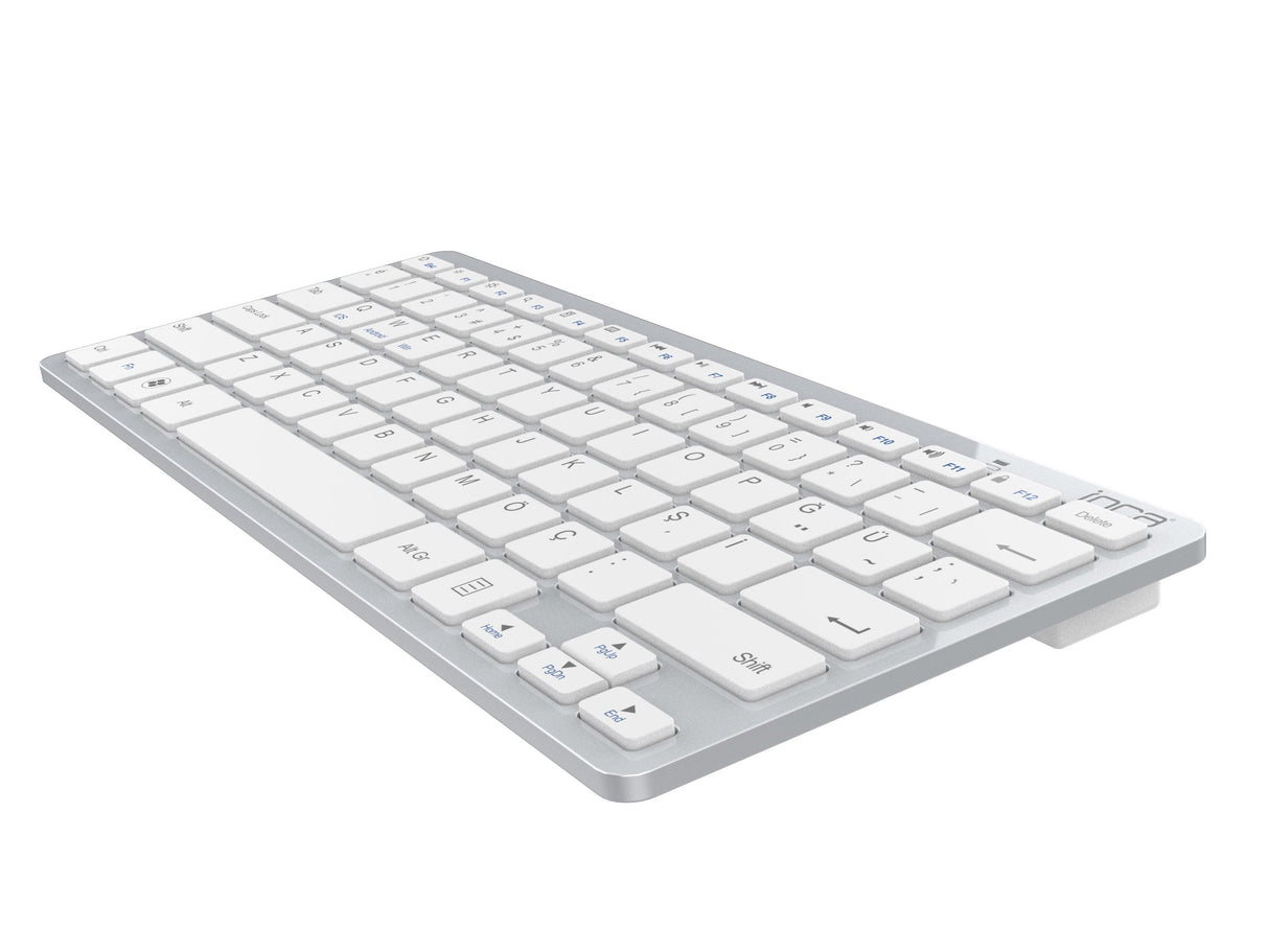 Teclado Aleman  Inca Ibk-569bt Bluetooth Metálico, Plata
