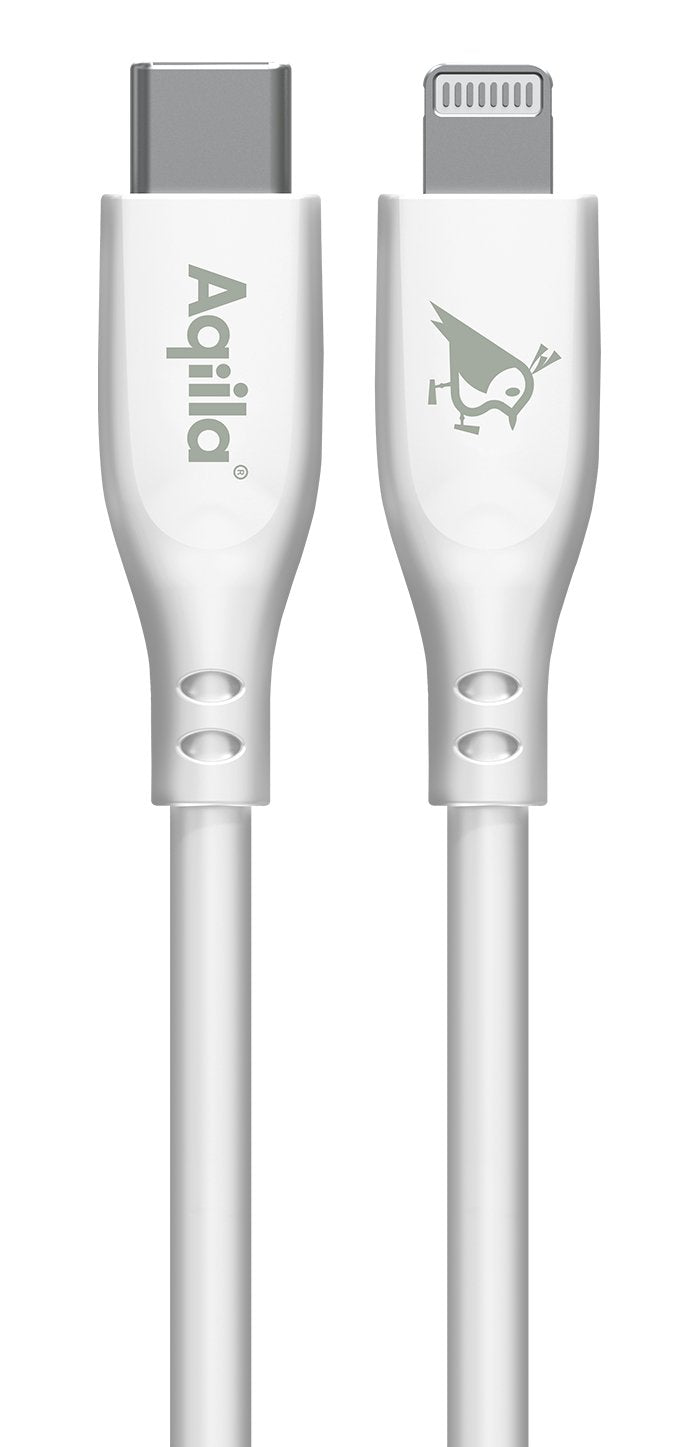 EAN 8716778931836 - Aqiila Cablebird CS21 cable USB USB 2.0 1 m Lightning USB C Blanco imagen 1