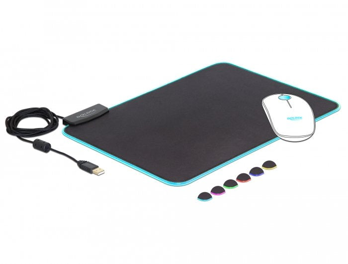 Delock 12554 Alfombrilla Con Iluminacion Rgb Usb 350 X 260 X 3mm