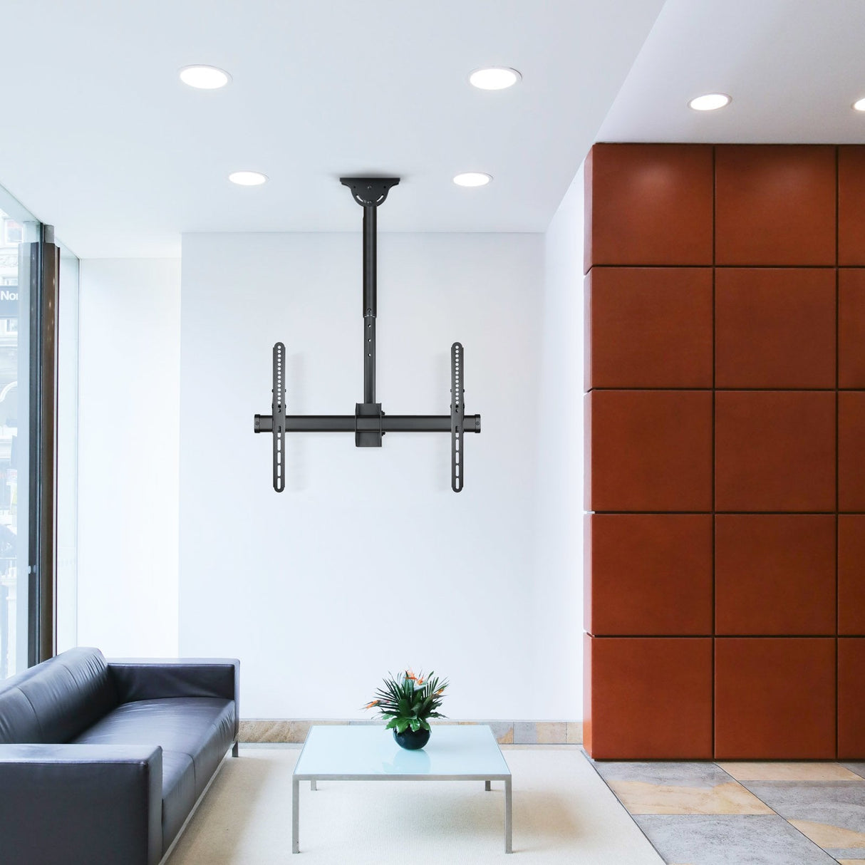 Tooq Soporte De Techo Giratorio Para Tv De 37"-70" - Gestion De Cables - Peso Max 50kg - Vesa 600x400mm