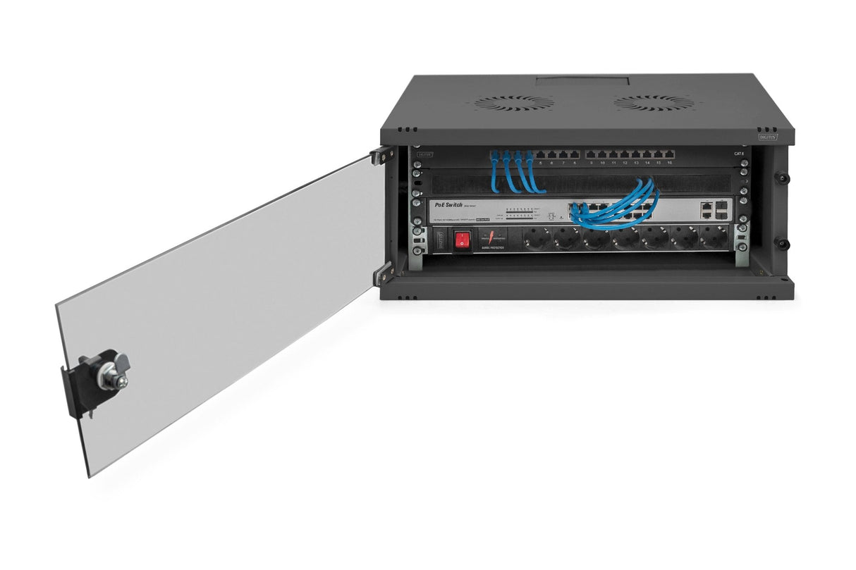 Digitus Caja De Pared Soho 19" 4he 540x400mm Sin Montar Negro