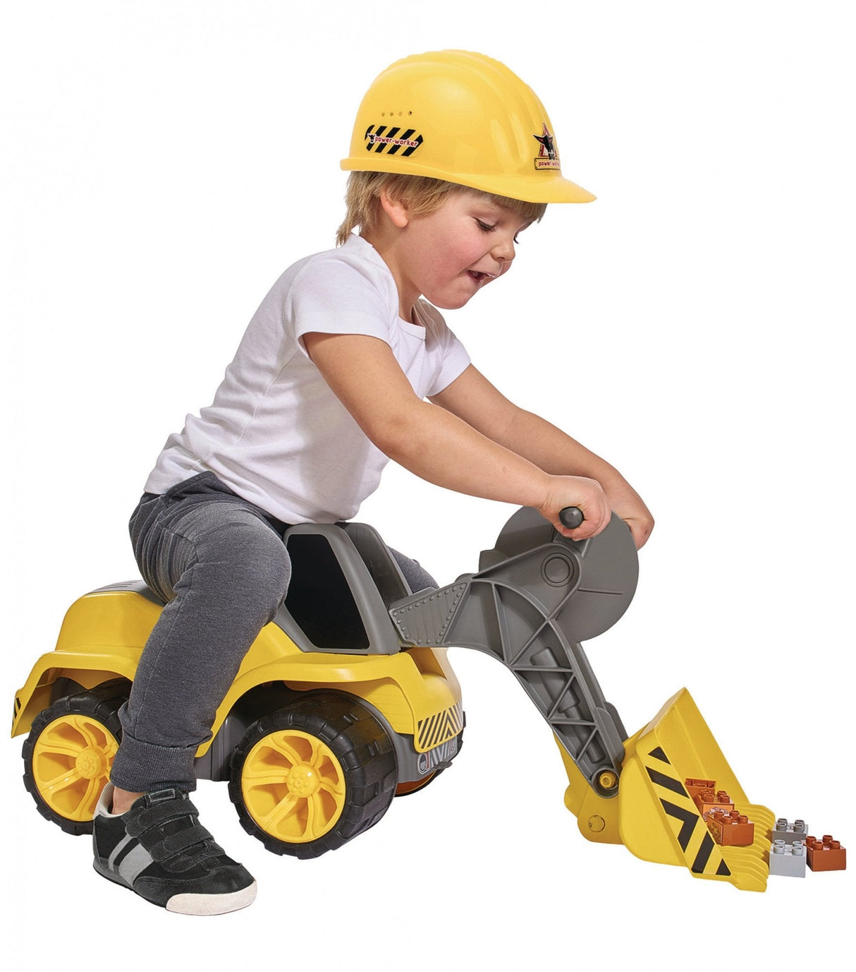 Big Big-Power-Worker Maxi-Loader, Vehículo Para Niños Amarillo / Gris